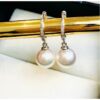 BOUCLE D'OREILLE PERLE AKOYA 8.5-9MM OR18K 1