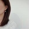 BOUCLE D'OREILLE PERLE AKOYA 8.5-9MM OR18K 2