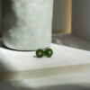 boucle d'oreille en Jade avec oxyde de zirconium
