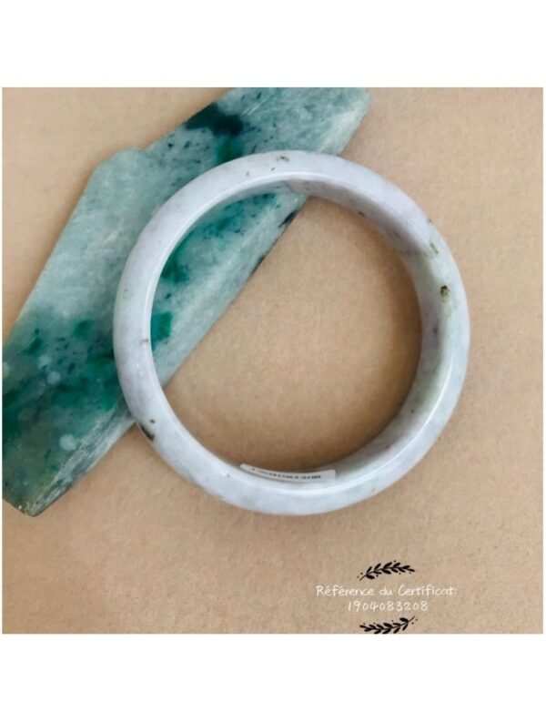 Femme Nature Grade Vert Jade, Bracelet Jonc Émeraude Vert ,Avec Coffret