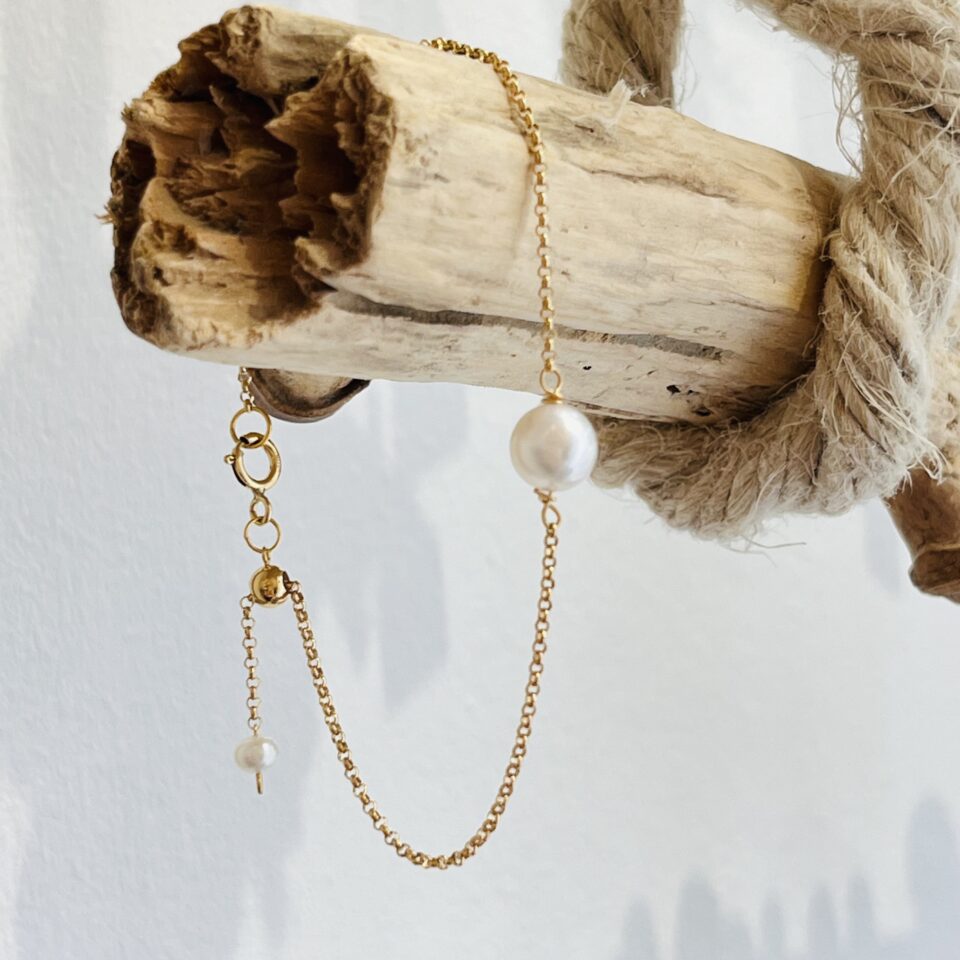 bracelet or perle de culture