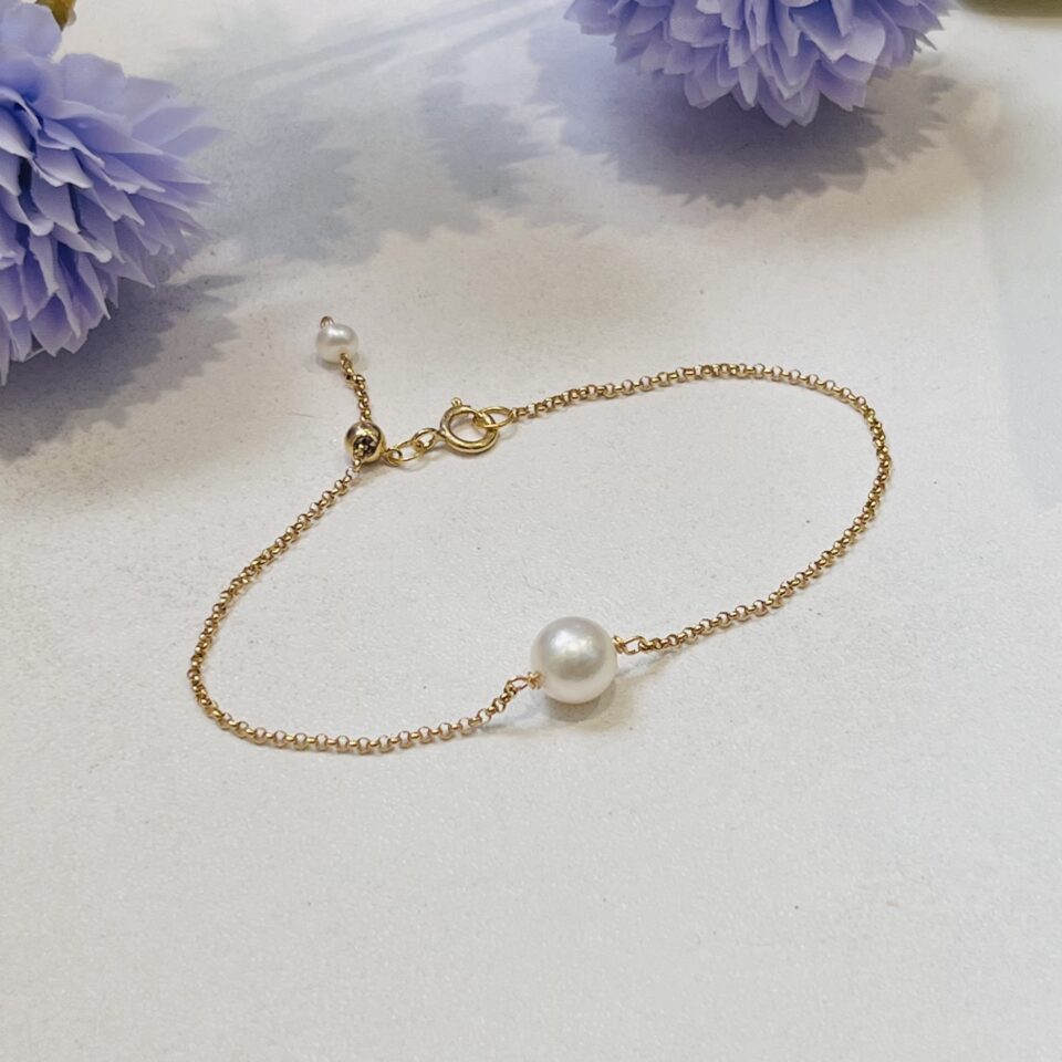 bracelet or perle de culture