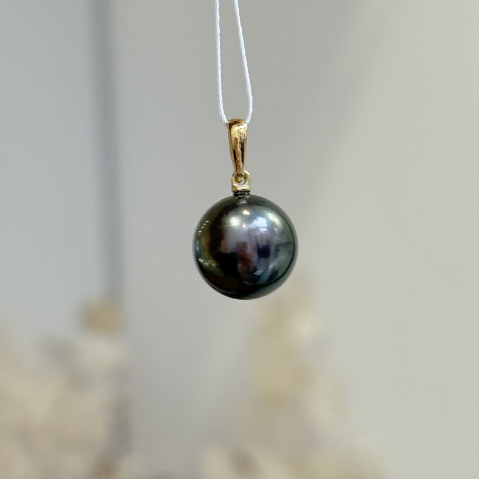 grosse perle de tahiti TOP GEM avec or18k