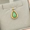 Pendentif Jade or 750/1000e et diamants “La Balançoire”