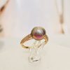 Bague or 18k diamant 0.22ct Perle de Tahiti Top Gem “Kissima”