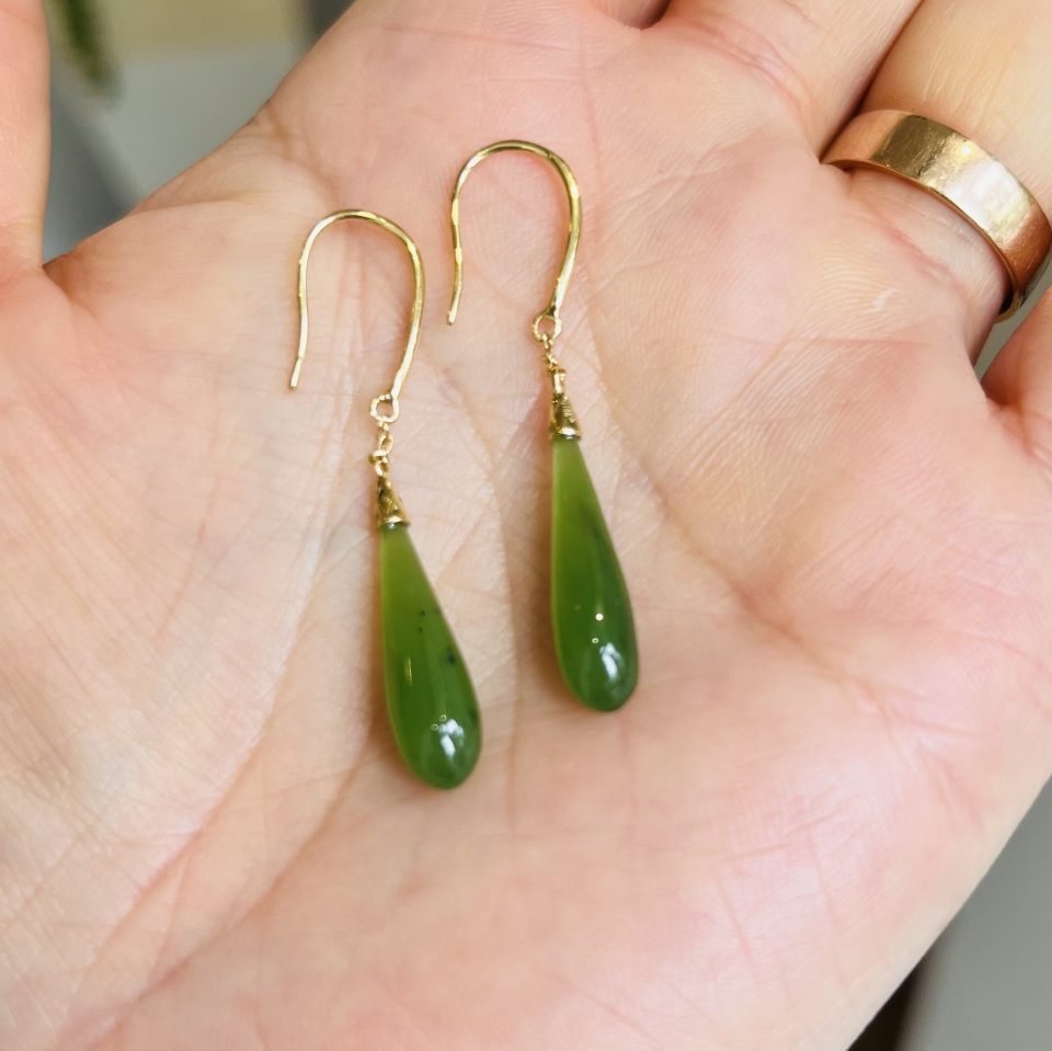 boucle d'oreille en Jade