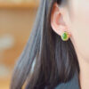 boucle d'oreille jade