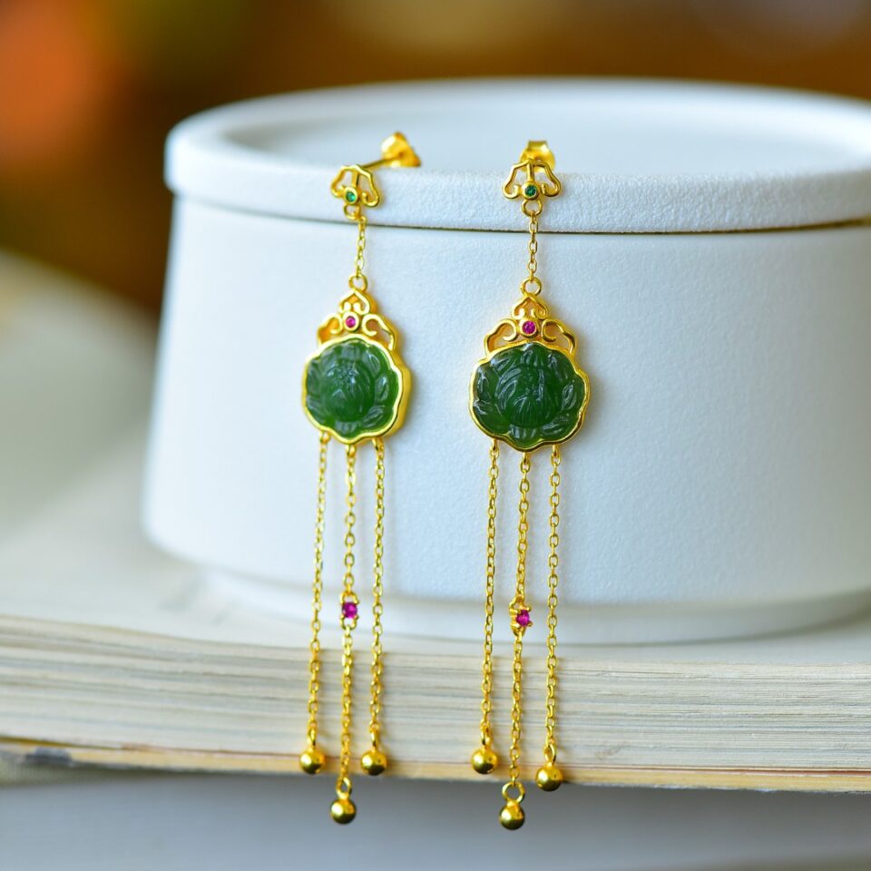 Boucles d'oreilles Jade Lutos