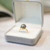 Bague top modèle en perle de Tahiti AAA et or750/1000