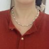 collier avec des billes argent 925/1000e et perle de culture