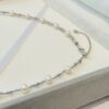 collier avec des billes argent 925/1000e et perle de culture