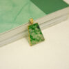 pendentif losange or et jade