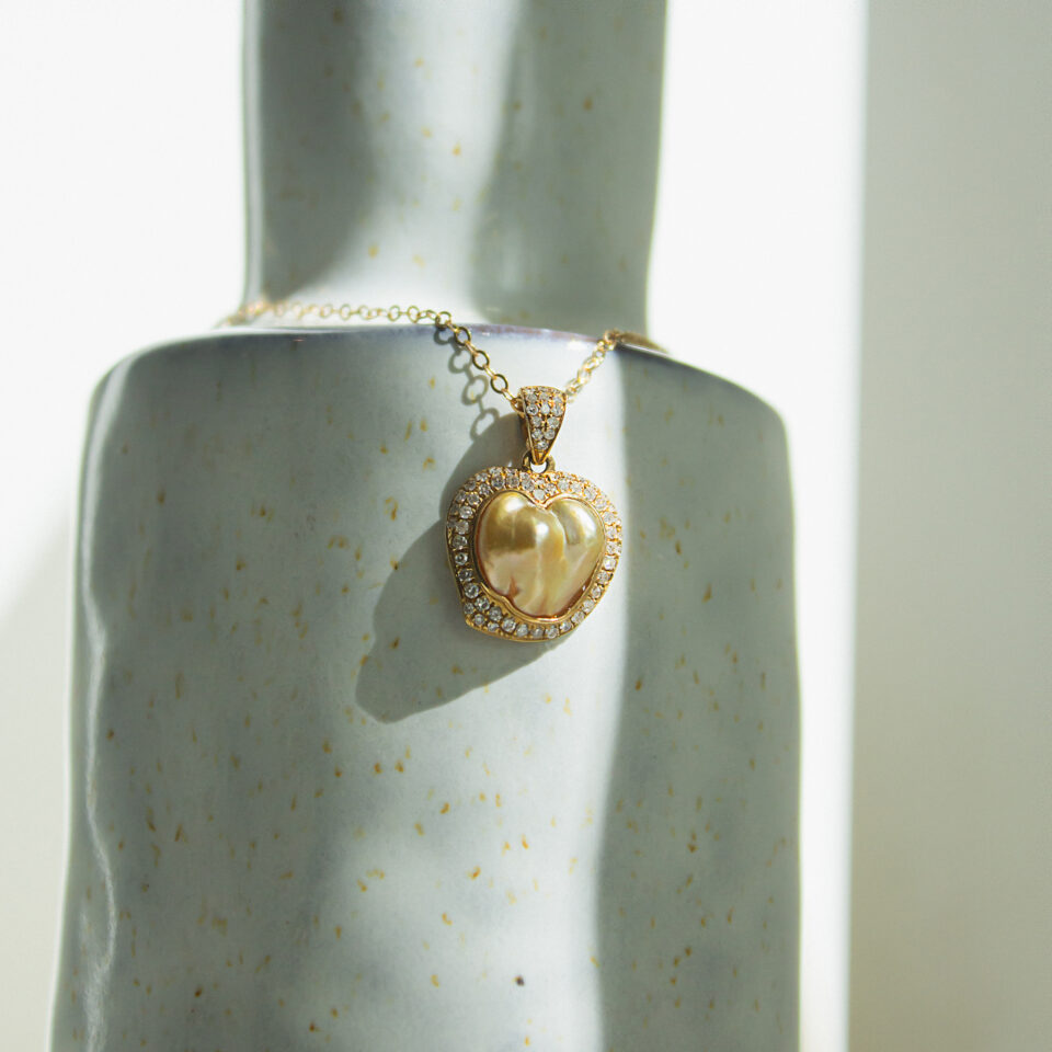 PEND DIAMANT PERLE JAUNE (2)