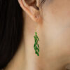 boucle d'oreille en or  et jade