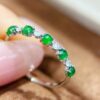 bague avec jade vert imperial 