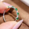 bague jade et platine