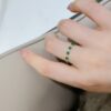 bague jade et platine