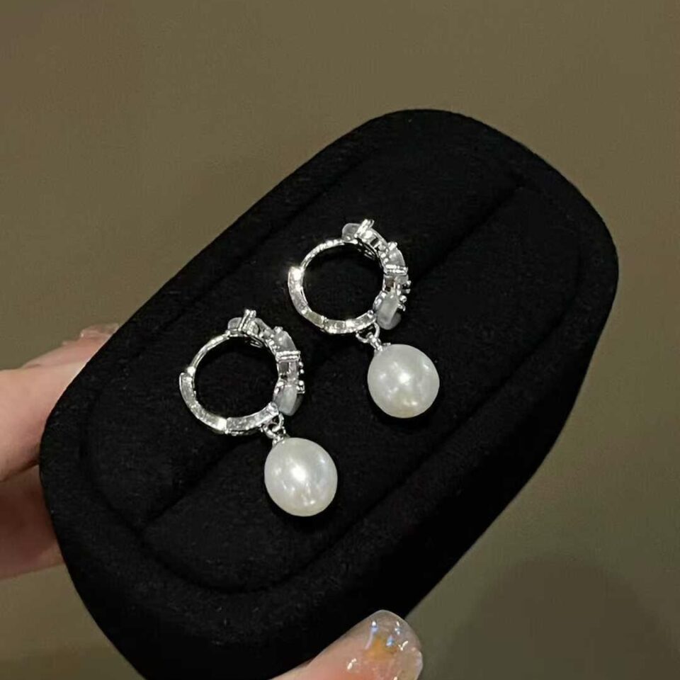 boucle d'oreille perle de culture