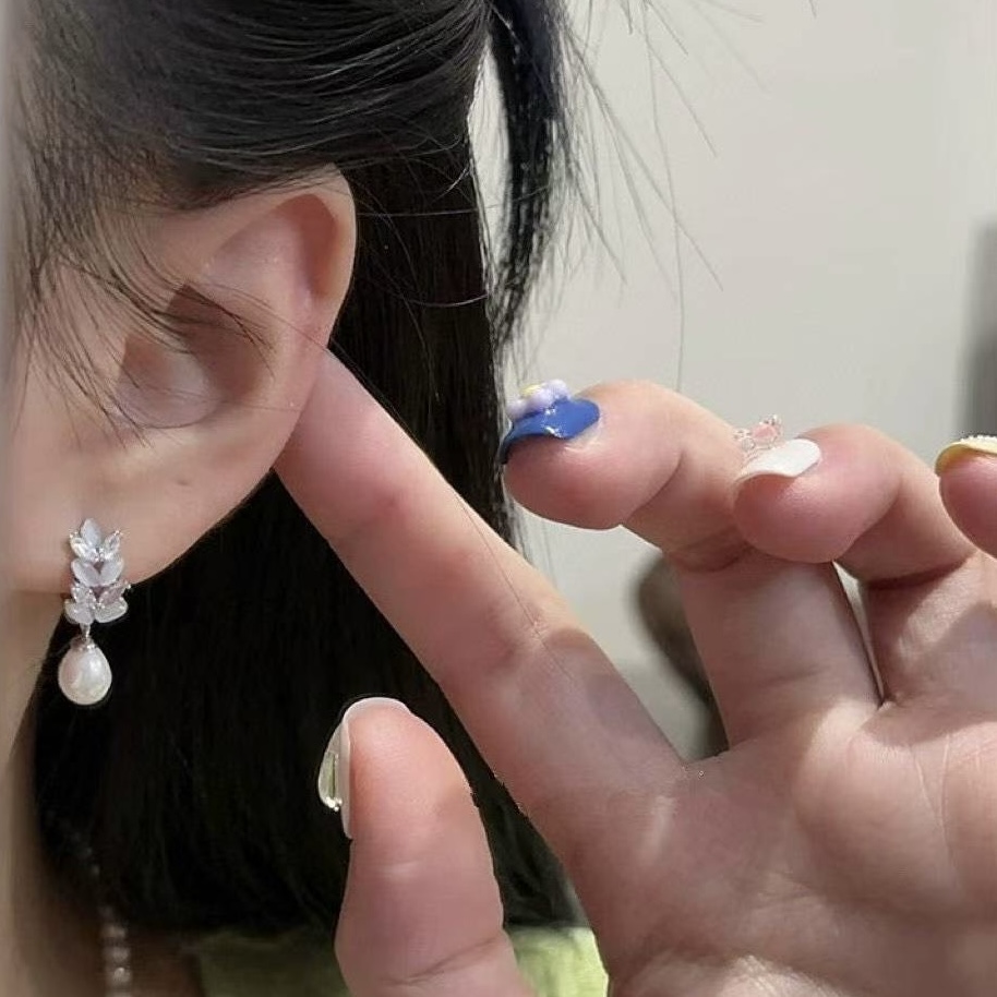 boucle d 'oreille perle de culture