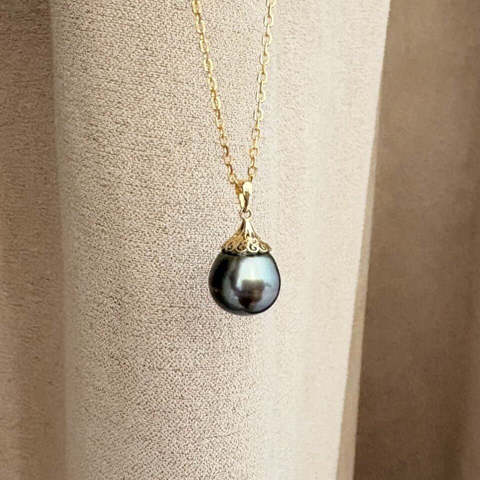 pendentif perle tahiti baroque et or18k