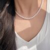 Collier perle Akoya 6,5-7mm, qualité AA, monture or 18 carats