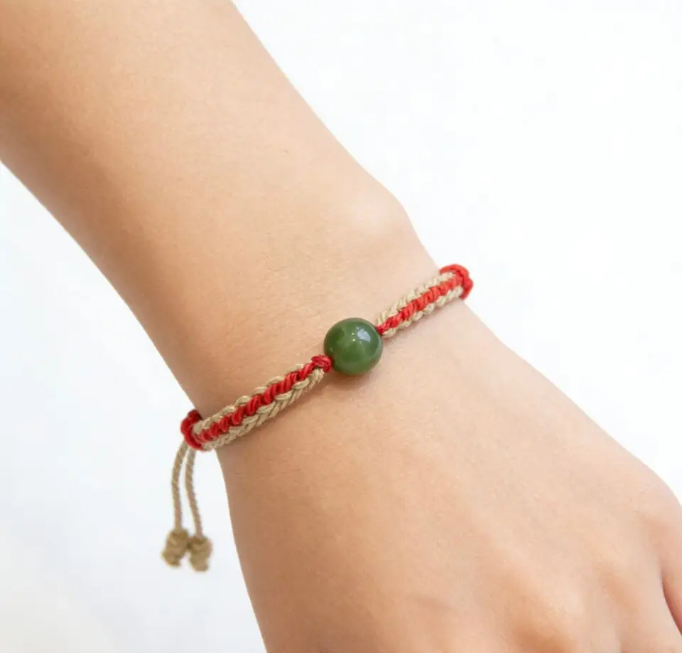 bracelet cordon jade