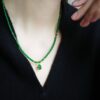 Collier de jade long multi rang