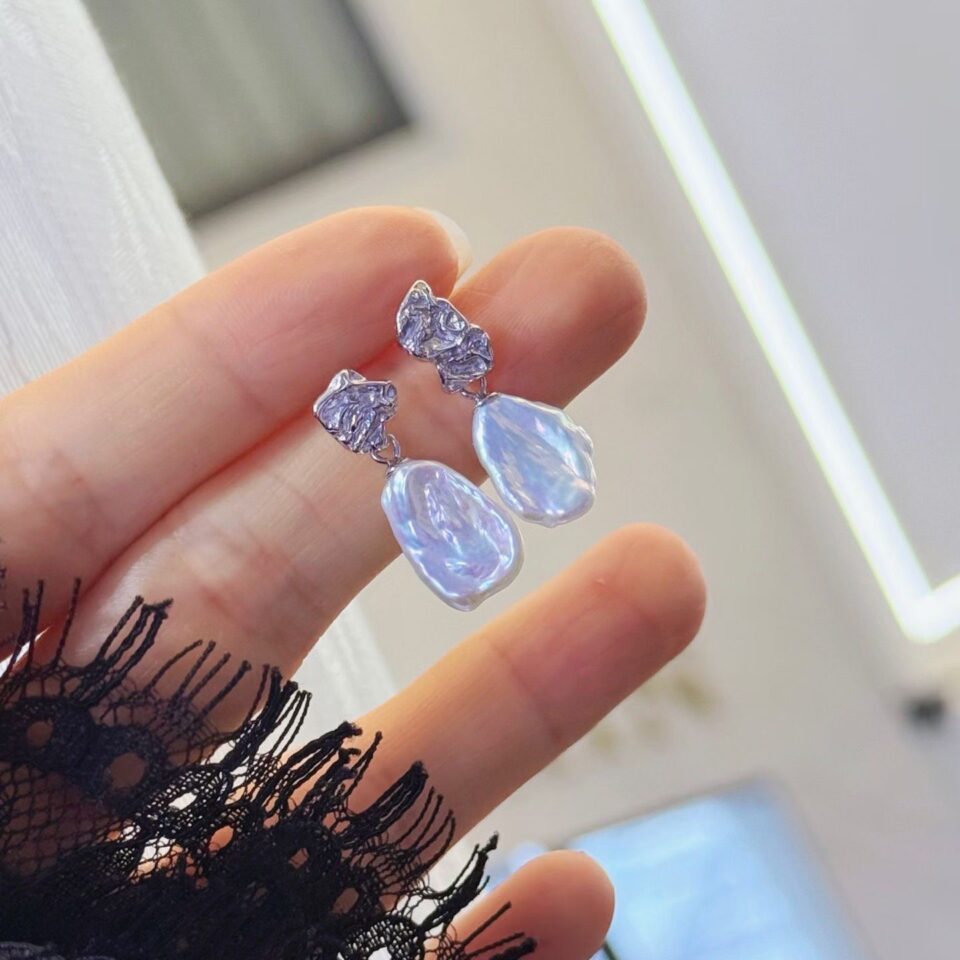  bijoux artisanaux, boucles d'oreilles femme, argent massif, bijoux contemporains, perle de culture