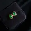 boucle d'oreille en jade AAA