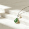 collier argent jade 