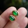 boucle d'oreille en jade AAA