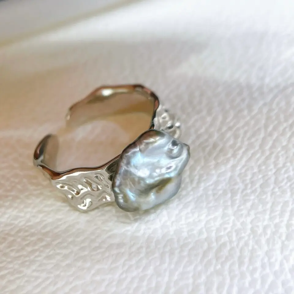 "Souffle du Lagon" – Bague Keishi Perle de Tahiti