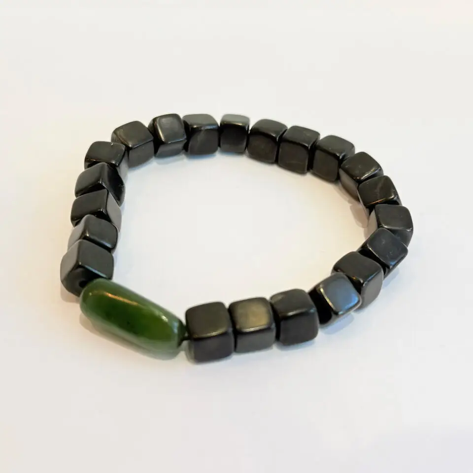 Bracelet Homme Shungite Jade – Authentique & Anti-Stress