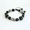 Bracelet avec 2 Jade + intercalaires en acier inoxydable