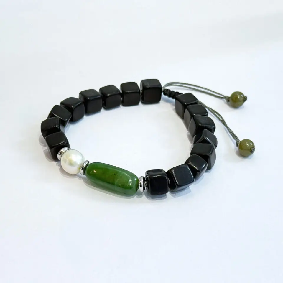 Bracelet Signature - Jade · Shungite · Perle de culture