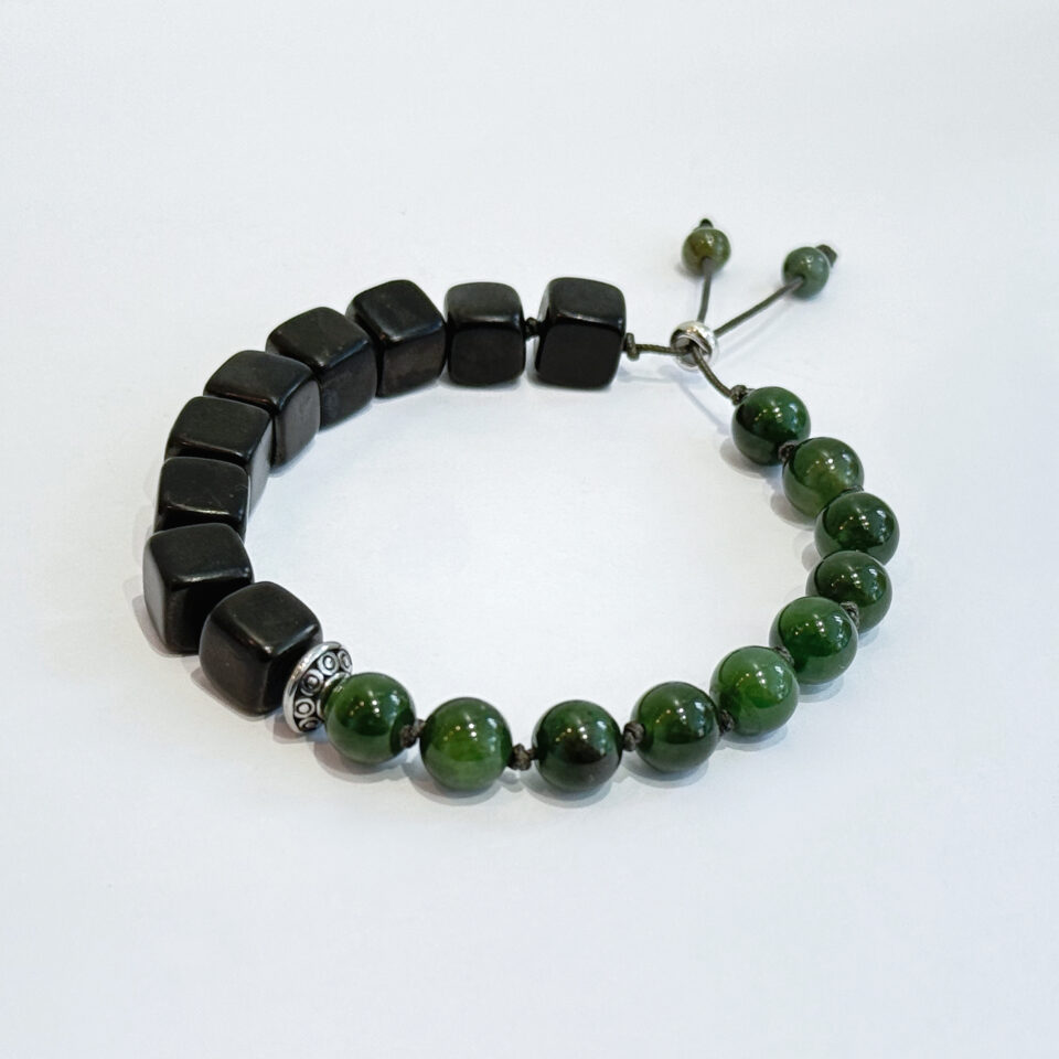 Bracelet Shungite & Jade - Double identité