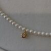 collier en mini perle AAA avec diamant et or18k