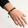 Mise en situation du bracelet mi Jade - mi Shungite