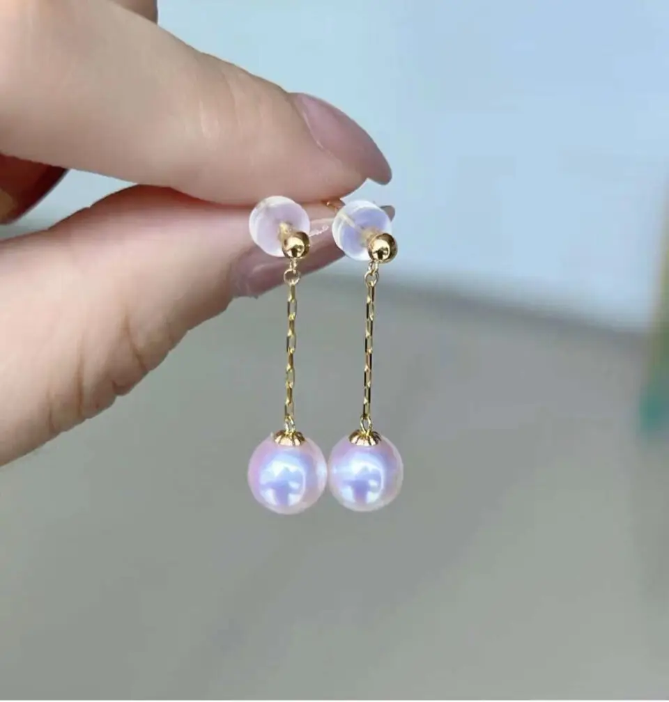 Boucles d'oreilles perle de culture blanche grade AAA et or 18k