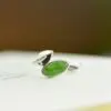 bague argent et jade 