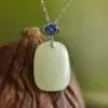 Pendentif jade Hetian haute qualité vue de face 