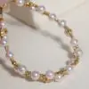 bracelet en or jaune fin avec perle de culture Akoya
