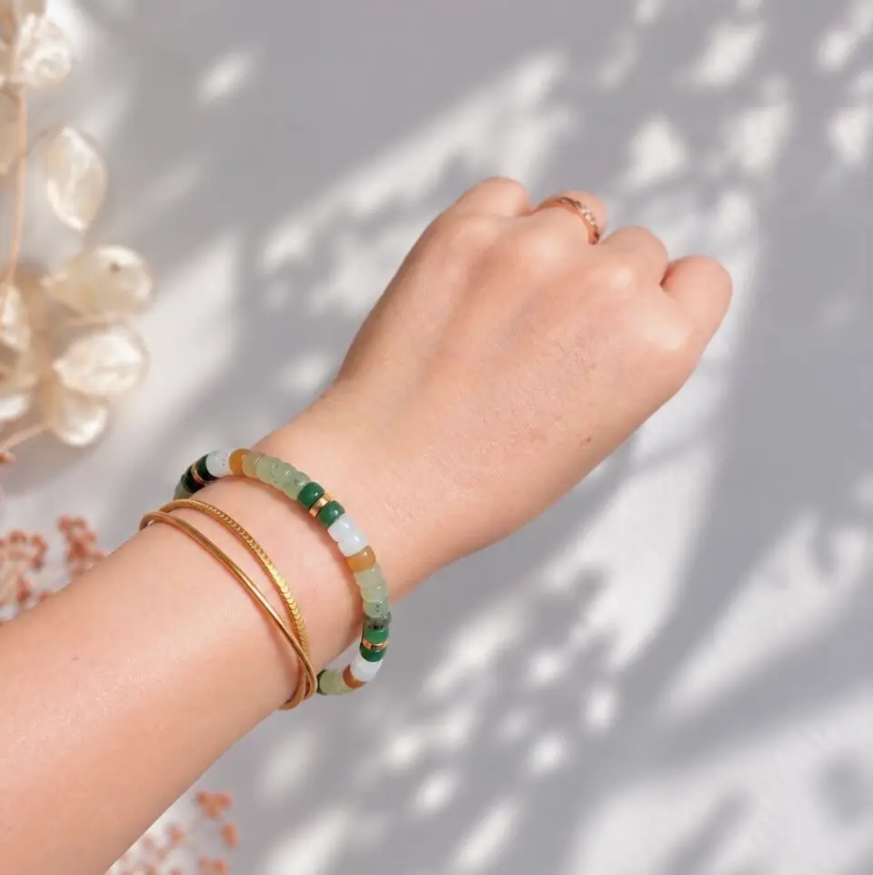 bracelet jade multi couleur