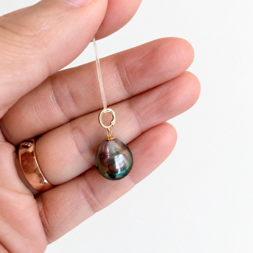 pendentif perle de tahiti sur or 750/1000e