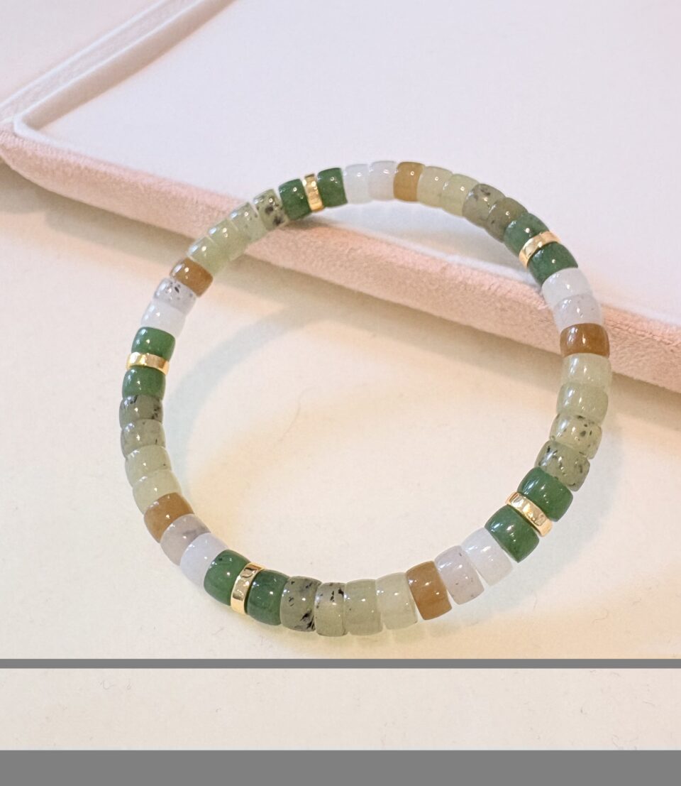 Bracelet en Jade multi couleur