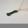 collier vermeil chat jade