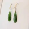 boucle d'oreille jade et or 